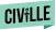 Logo with the word "CIVILLE" in bold blue and green letters on a white background.